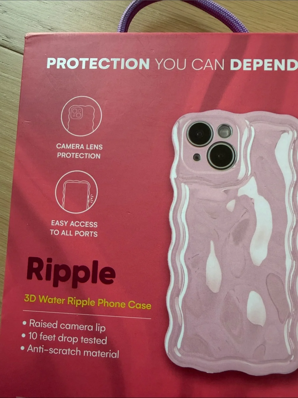 Pink Ripple iPhone 15 Case and Otterbox case